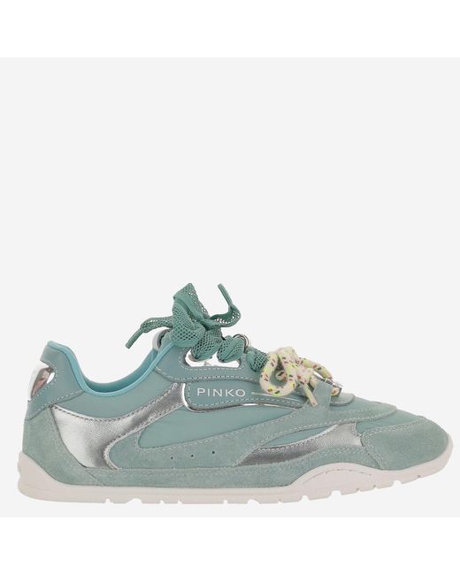 Pinko Green Yulia Sneakers With Two-Tone Laces