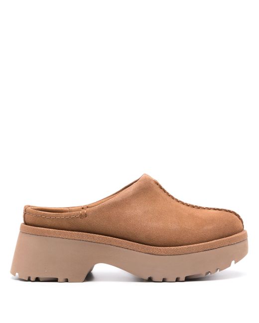 Ugg Brown New Heights Clogs 50Mm