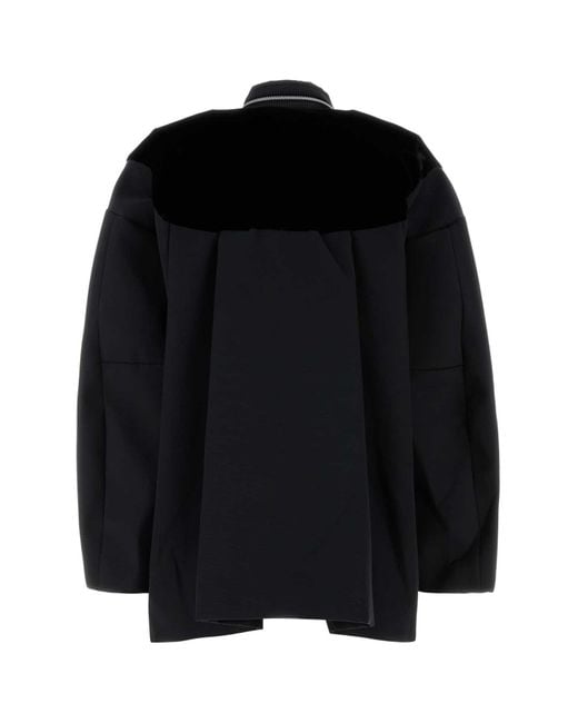 Sacai Black Grosgrain Oversize Jacket