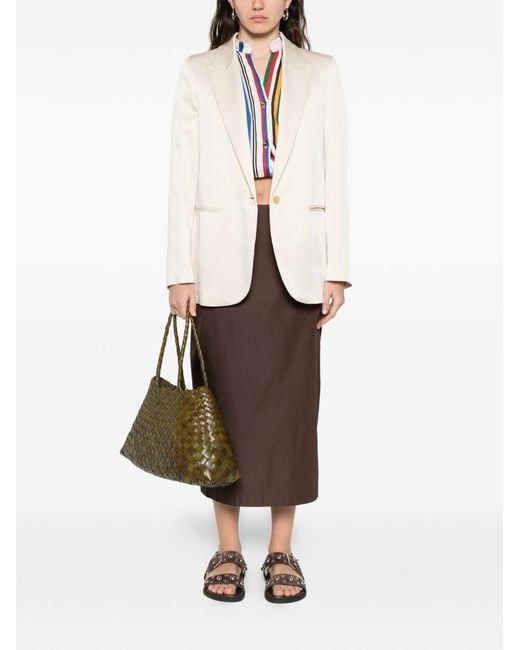Forte_forte White Single-Breasted Blazer Jacket