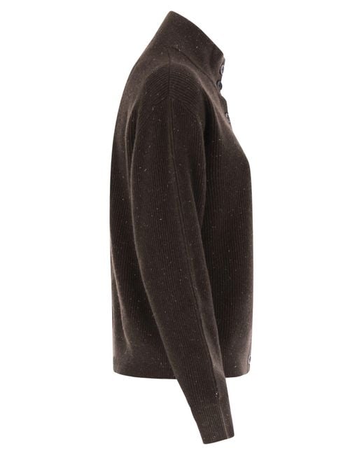 Peserico Black Cardigan With Buttons