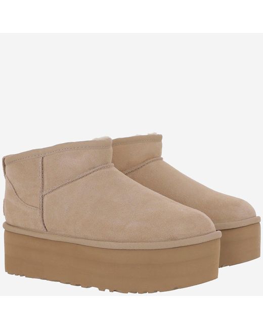 Ugg Brown Classic Ultra Mini Platform Stiefel