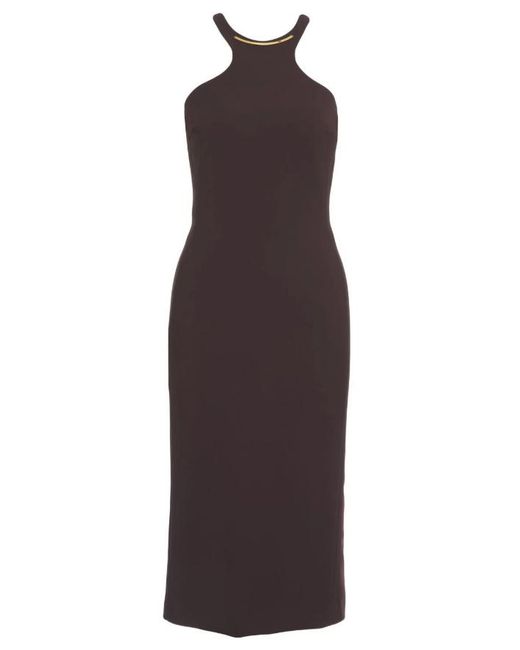 Elisabetta Franchi Purple Dress With Jewel Detail