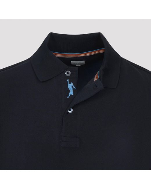 Paul Smith Black Emb Placket Polo
