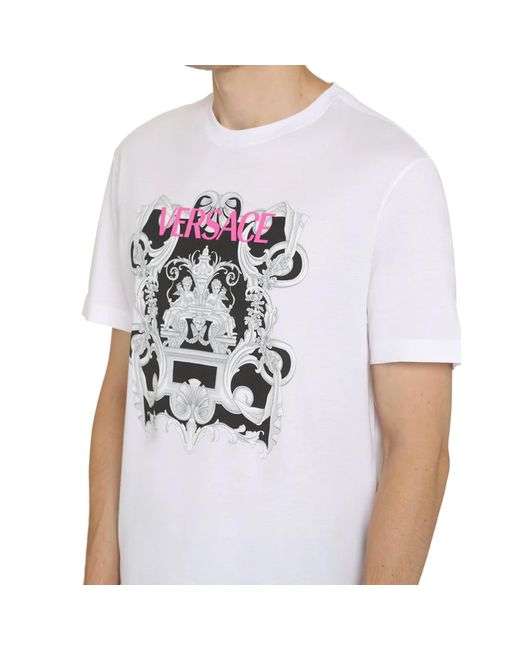 Versace Katoen Bedrukt T -shirt in het White voor heren