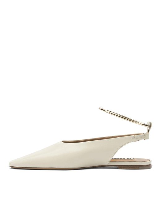 Jil Sander White Ballett-Slingbacks