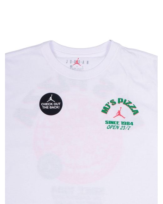 Nike White Jdb Mj Brand Pizza Ss Tee