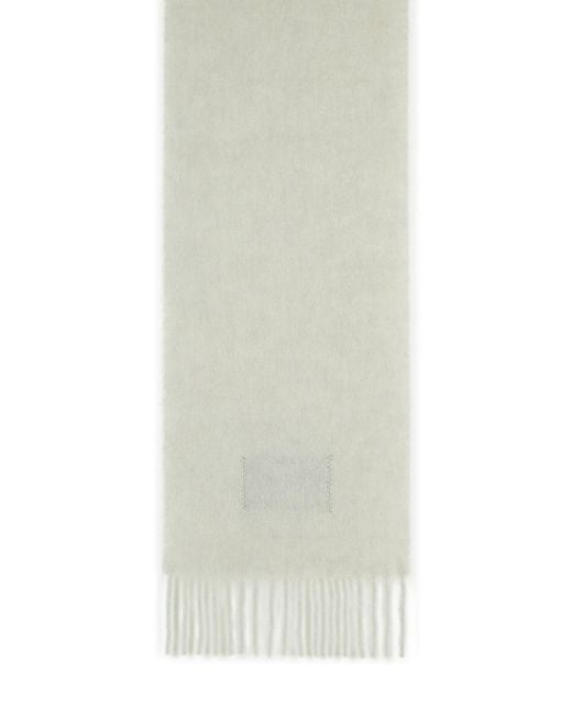 Marni White Light Alpaca Blend Scarf