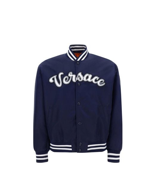 Versace Blue Bomber Jacket for men