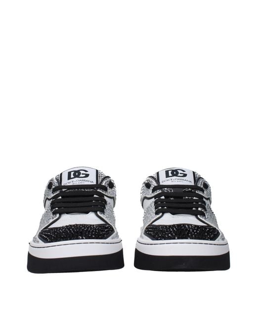 Dolce & Gabbana White Leather Sneakers