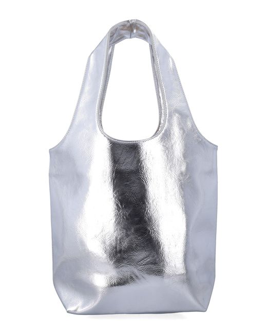 A.P.C. White Ninon Metallised Small Tote