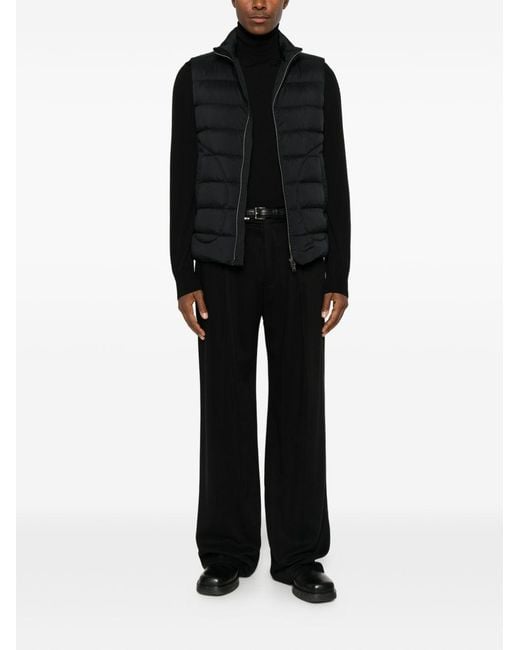 Herno Black Down Vest for men