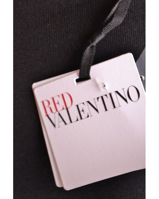 RED Valentino Black Tshirt Long Sleeves R.e.d.