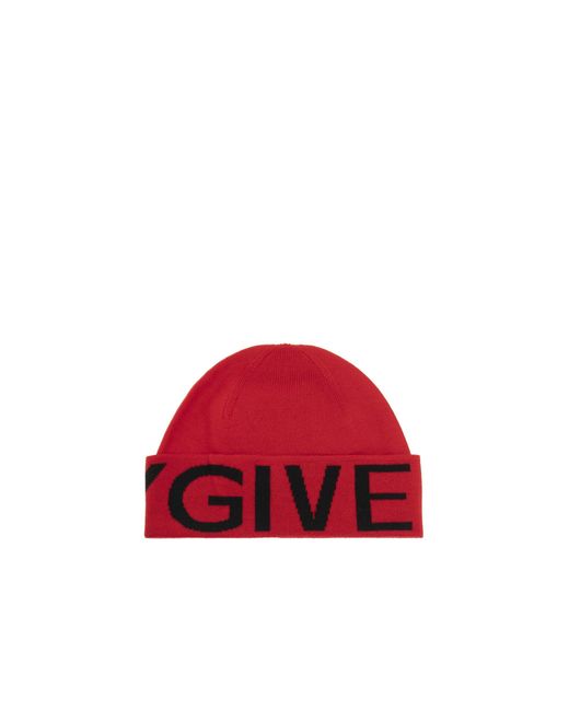 Sombrero de logotipo de lana de Givenchy de hombre de color Red