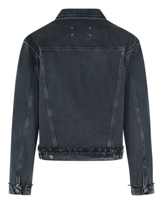 Maison Margiela Zwart Katoenen Jasje in het Blue voor heren