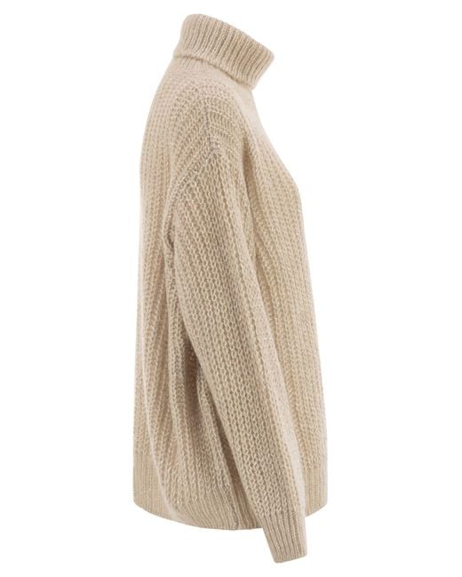 Herno Natural Wool And Alpaca Turtleneck Jumper