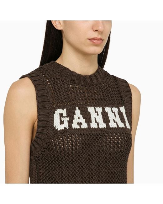 Ganni Black Knitted Waistcoat