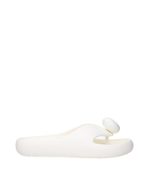 Loewe White Infradito Bubble Uomo Gomma Bianco