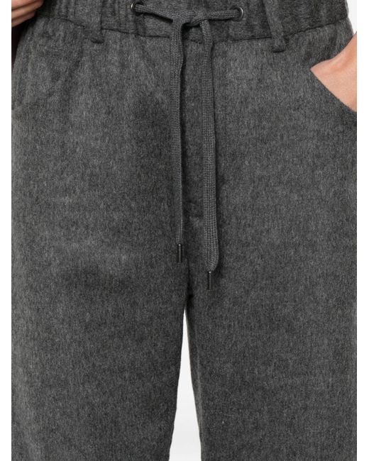 Brunello Cucinelli Gray Wollkordelstringhose