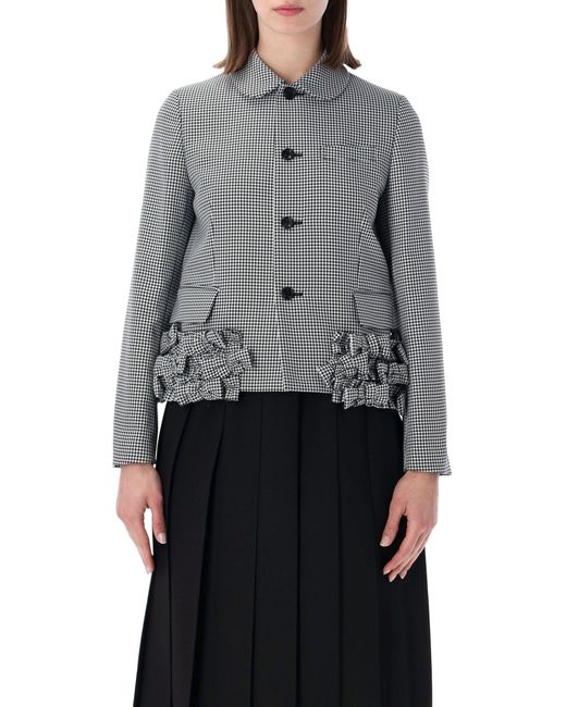 Comme des Garçons Gray Girl Houndstooth Bows Jacket