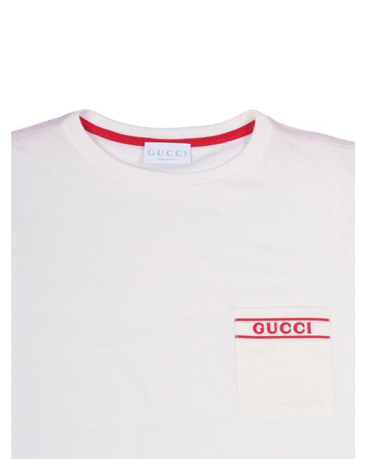 Gucci White J S/S T Shirt Ctn Jersey