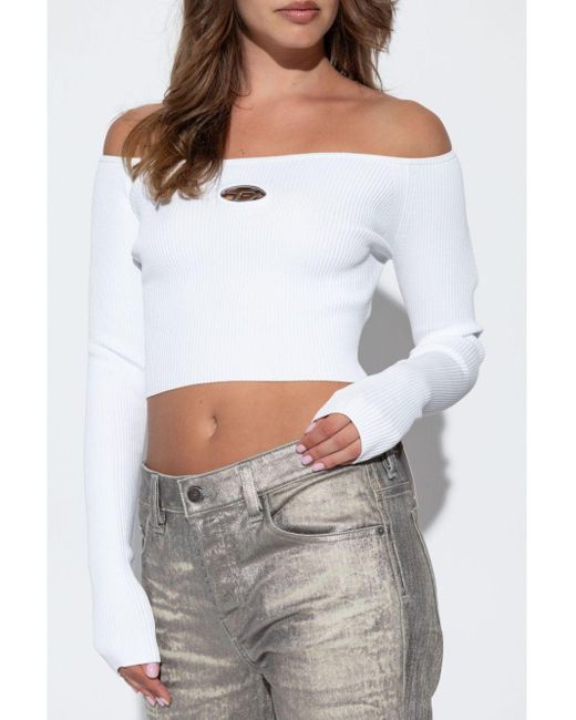DIESEL White Oval D Top for men