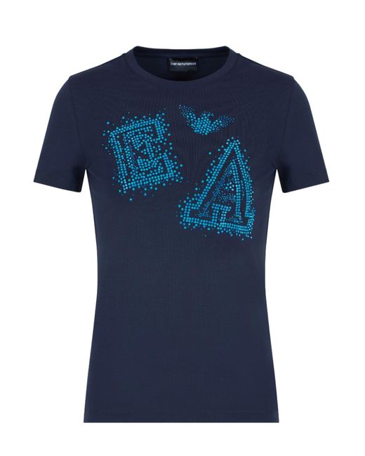 Emporio Armani Blue T-Shirts And Polos