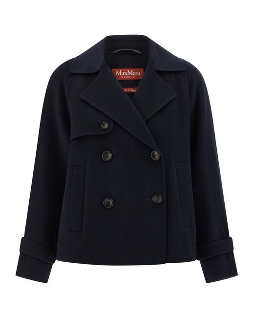 Max Mara 'nupar' Jas in het Blue
