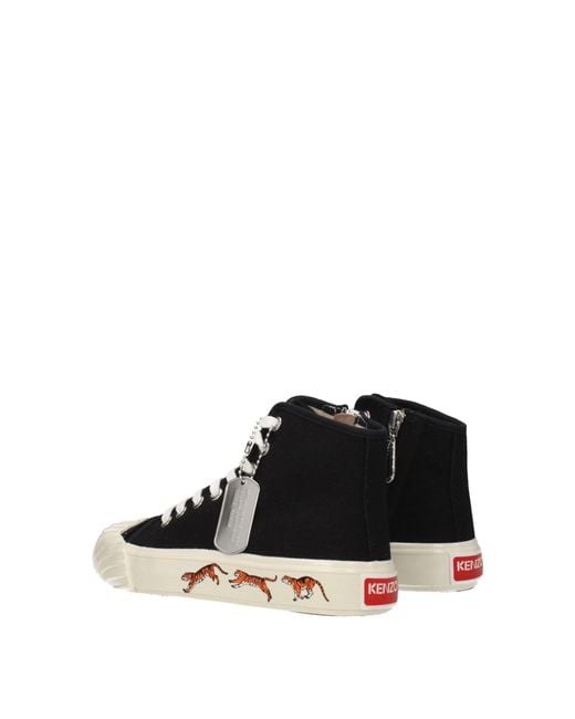 KENZO Black Sneakers Donna Tessuto Nero