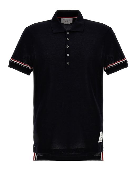 Thom Browne Black 'Rwb' Polo Shirt