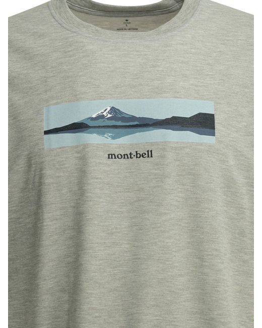 Montbell Gray Polyester T-Shirt
