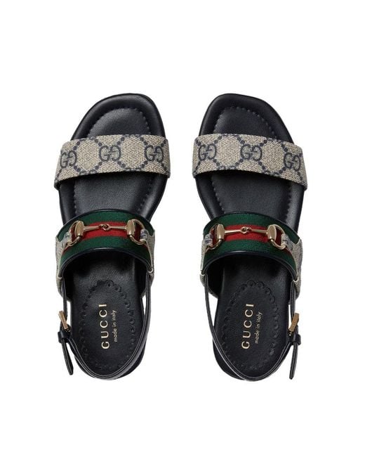 Gucci Black Sandals With Logo