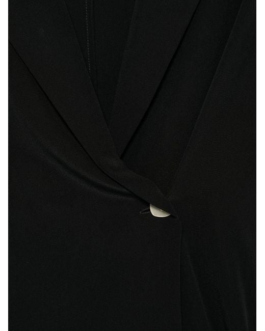Alysi Black Silk Blazer Jacket