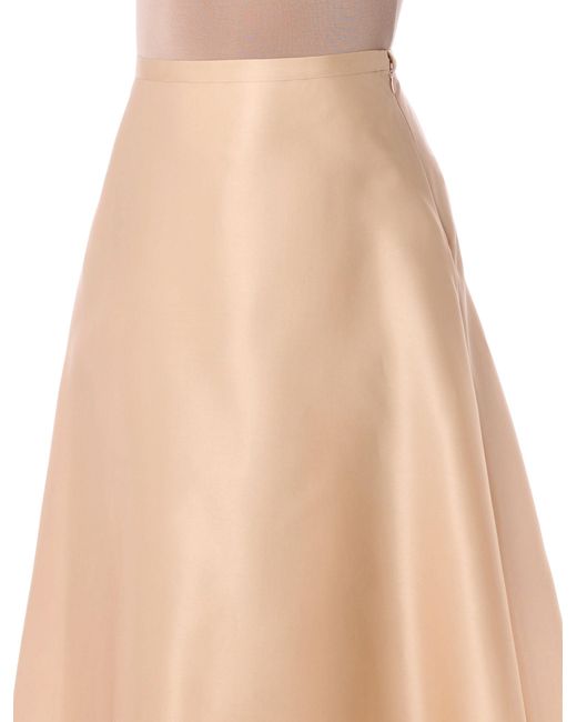 Alberta Ferretti Natural Alberta Ferretti High-Waist Silk Organza Circle Skirt