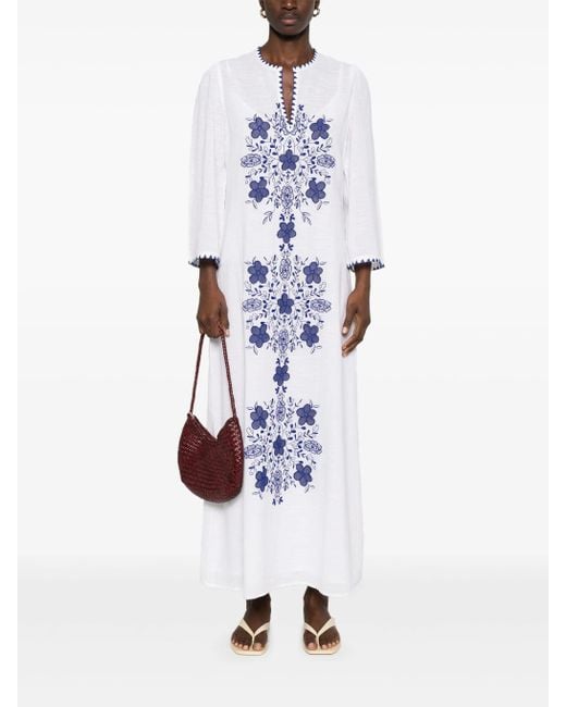 Antik Batik White Vahani Long Dre Clothing
