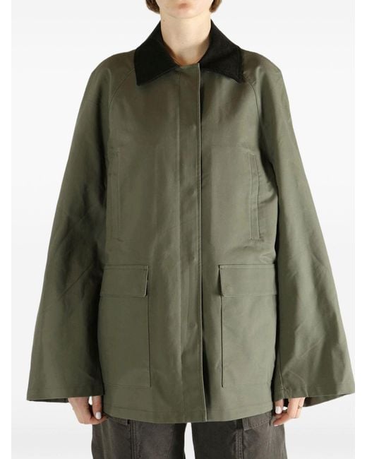 Totême Green Cotton Country Jacket