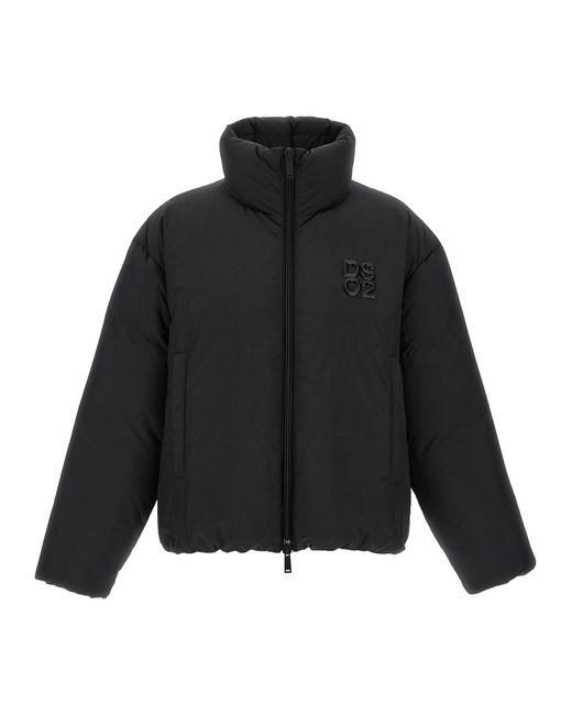 Ball Nylon Puffer Puffer Jackets Nero-Uomo di DSquared² in Black da Uomo
