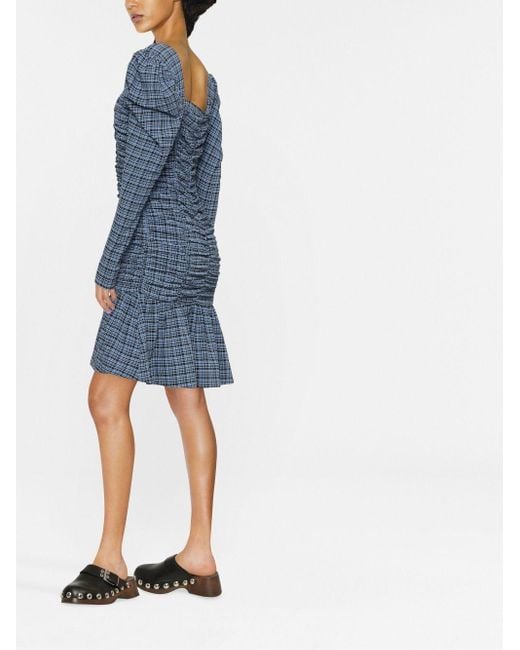 Ganni Mini-Jurk in het Blue