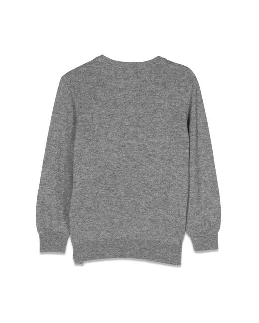 Givenchy Gray Logo Crew Neck Pullover