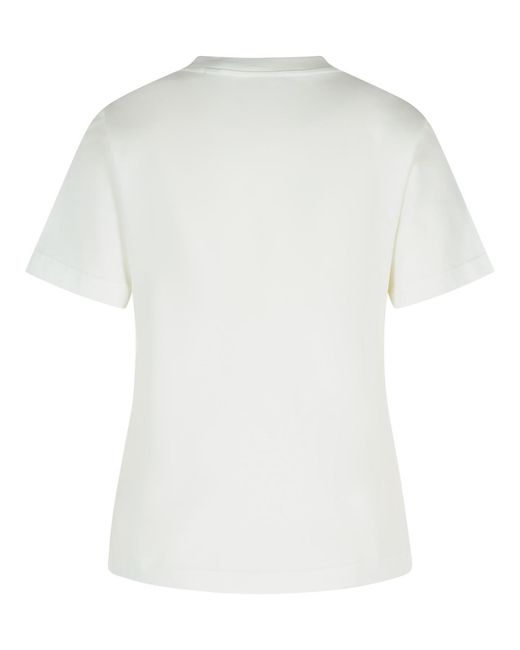 Burberry White Ivory Cotton T-Shirt