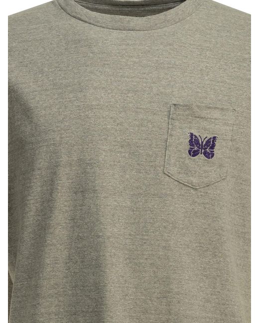 Needles Gray "Pocket Tee" Crew Neck T Shirt