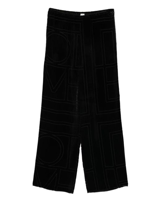 Totême Monogram Pyjamabroek in het Black