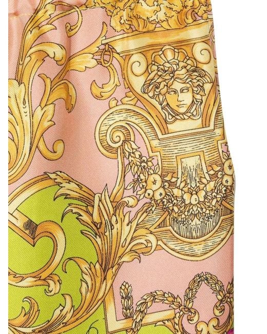 Versace Yellow Informal Pant Twill Silk for men