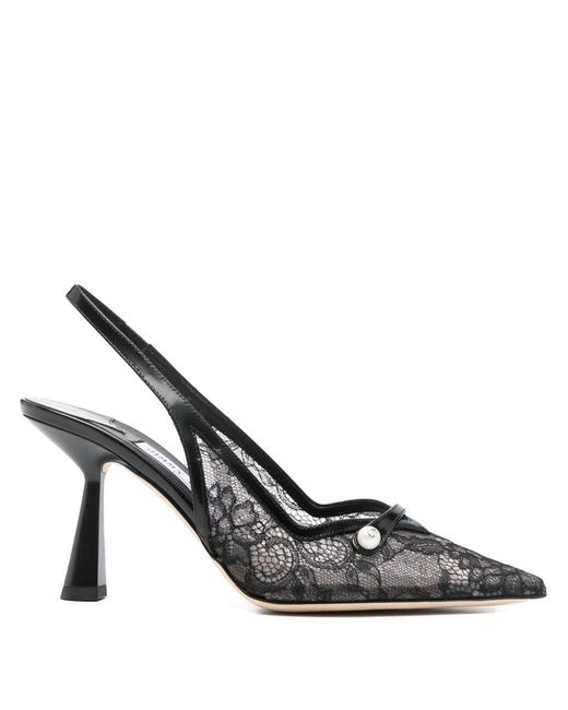 Jimmy Choo White Amita Patent Leather Pumps