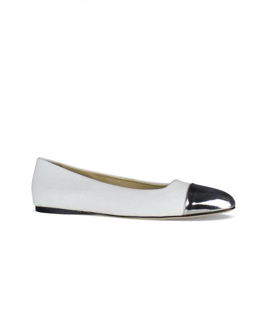 Jimmy Choo White Ballerinas Watson