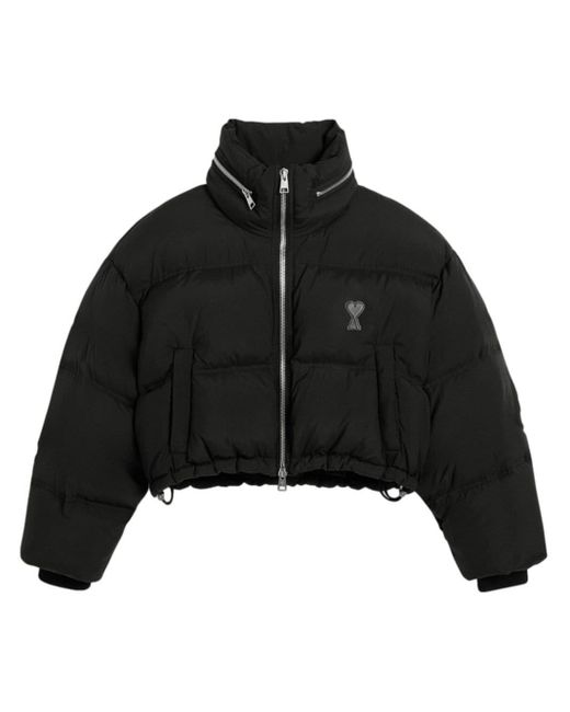 AMI Donsjack Met Logoprint in het Black