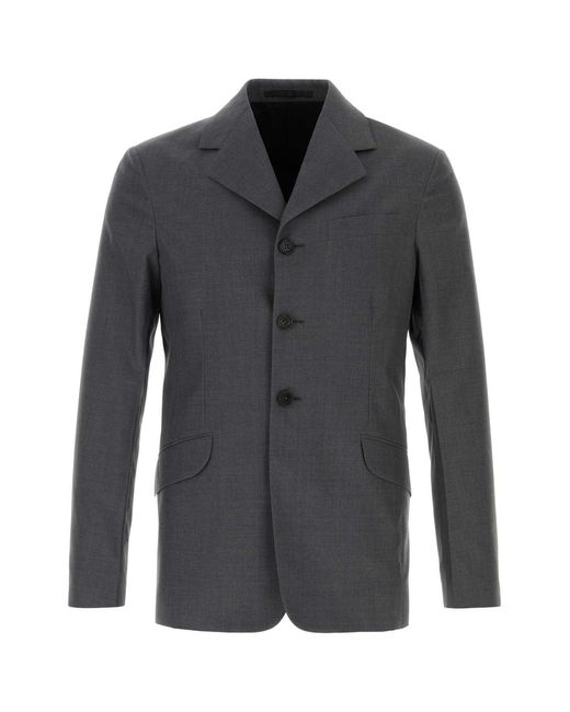 Jil Sander Black Notched Lapel Blazer for men