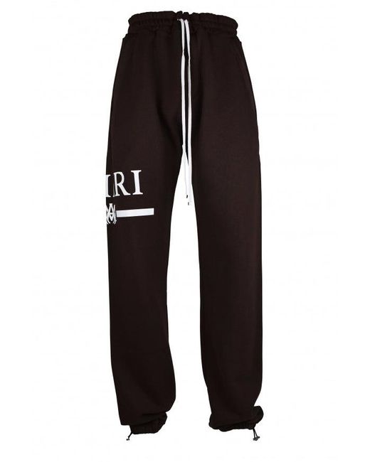 Amiri Black Cotton Jogging Pants With Logo