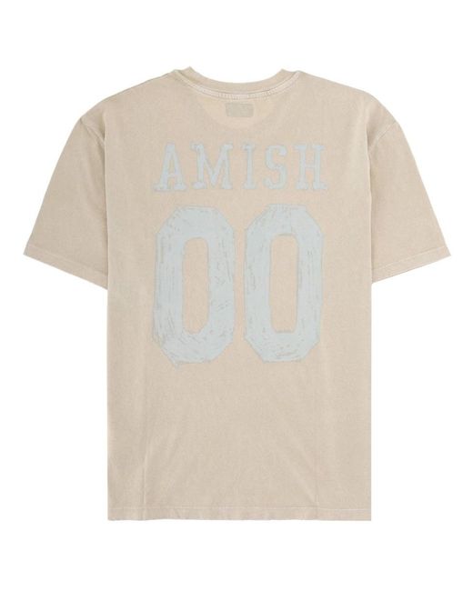 AMISH White T Shirt Con Logo