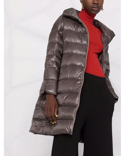 Herno Matilde Midi-donsjack in het Gray